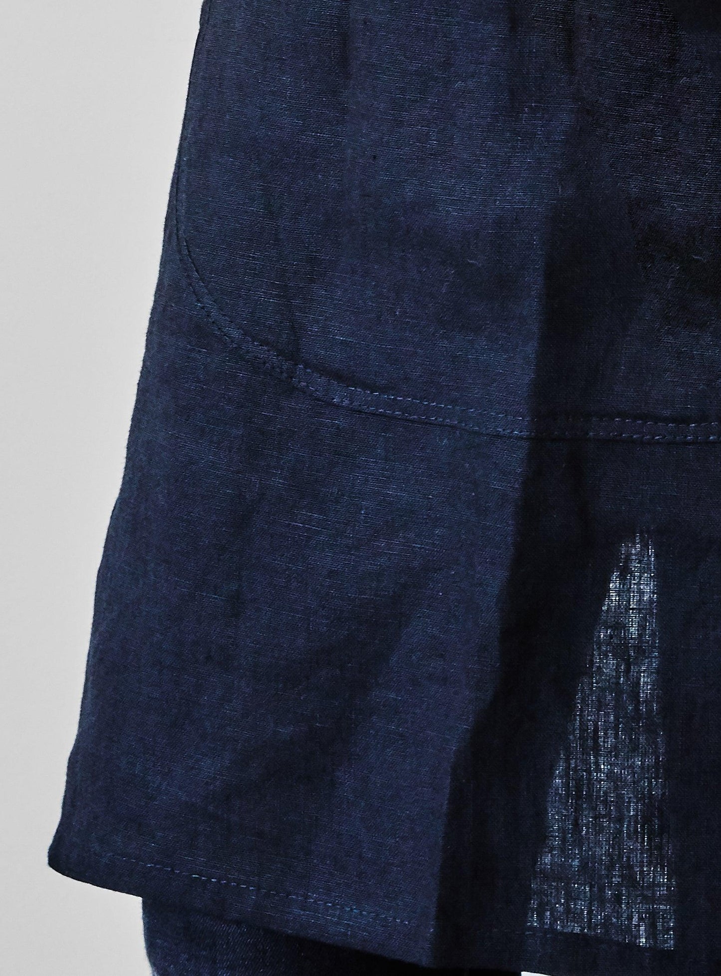 Half Linen Apron - Black Confetti Mill