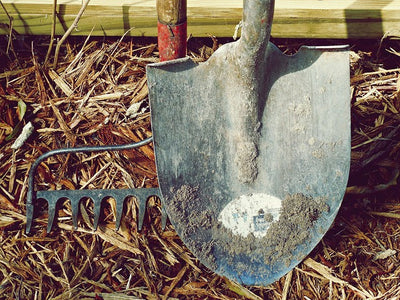rateau et pelle de jardin