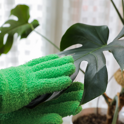 1 Pair Leaf Shining Microfiber Gloves Mossify