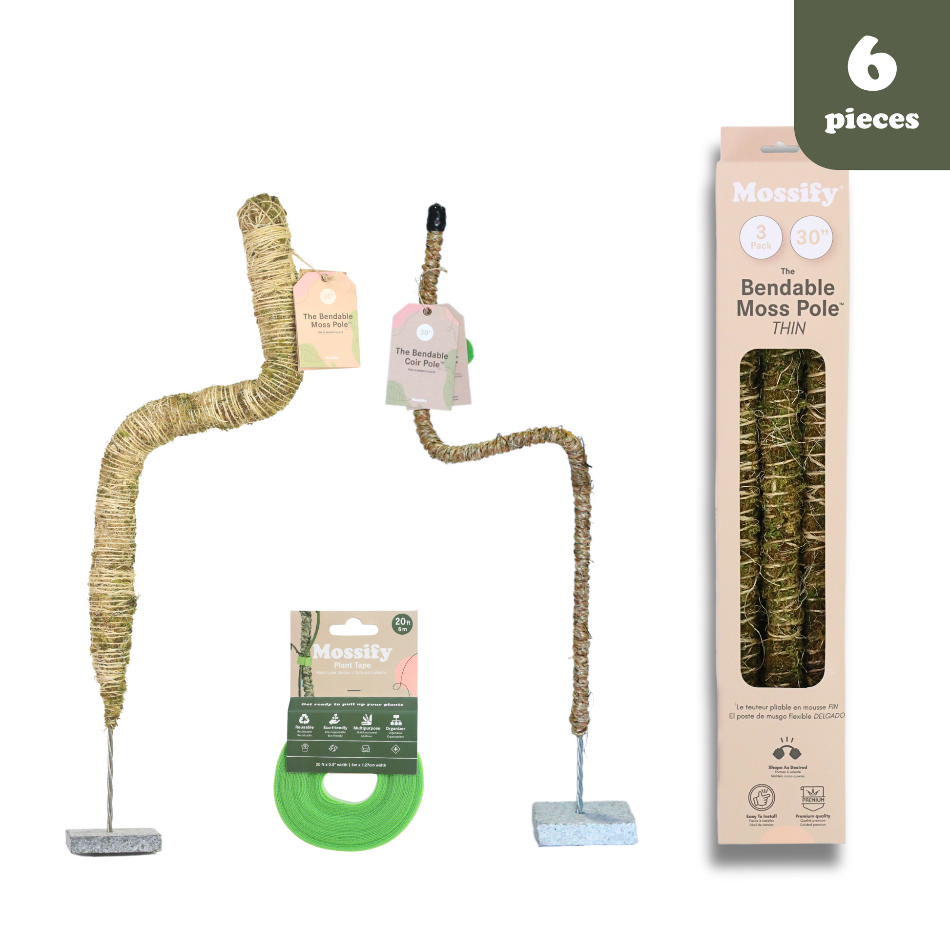Ultimate Bendable Plant Support Pack Mossify
