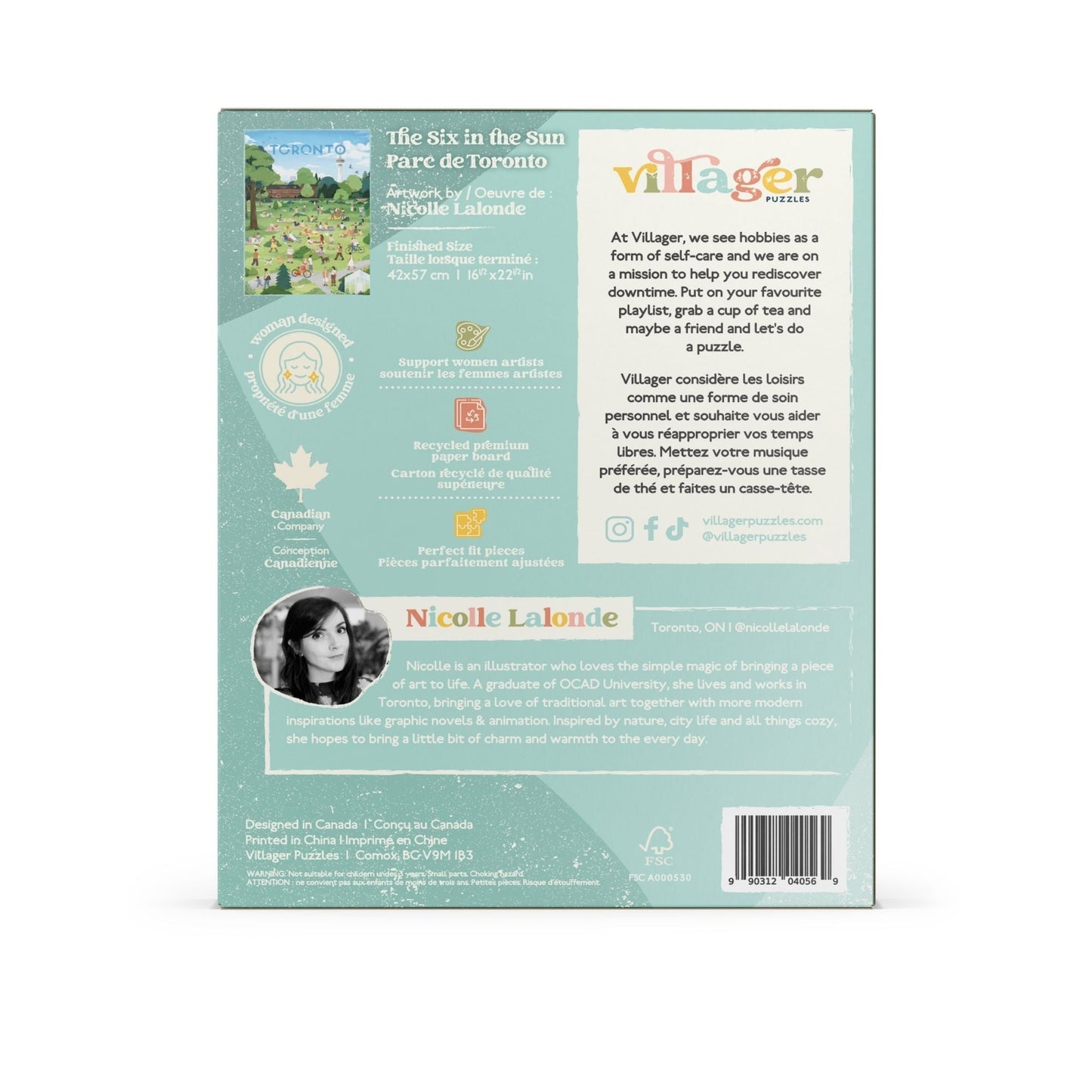 The Six in the Sun | 500-Piece Puzzle for Adults | Designed in Canada by Nicolle Lalonde Villager Puzzles