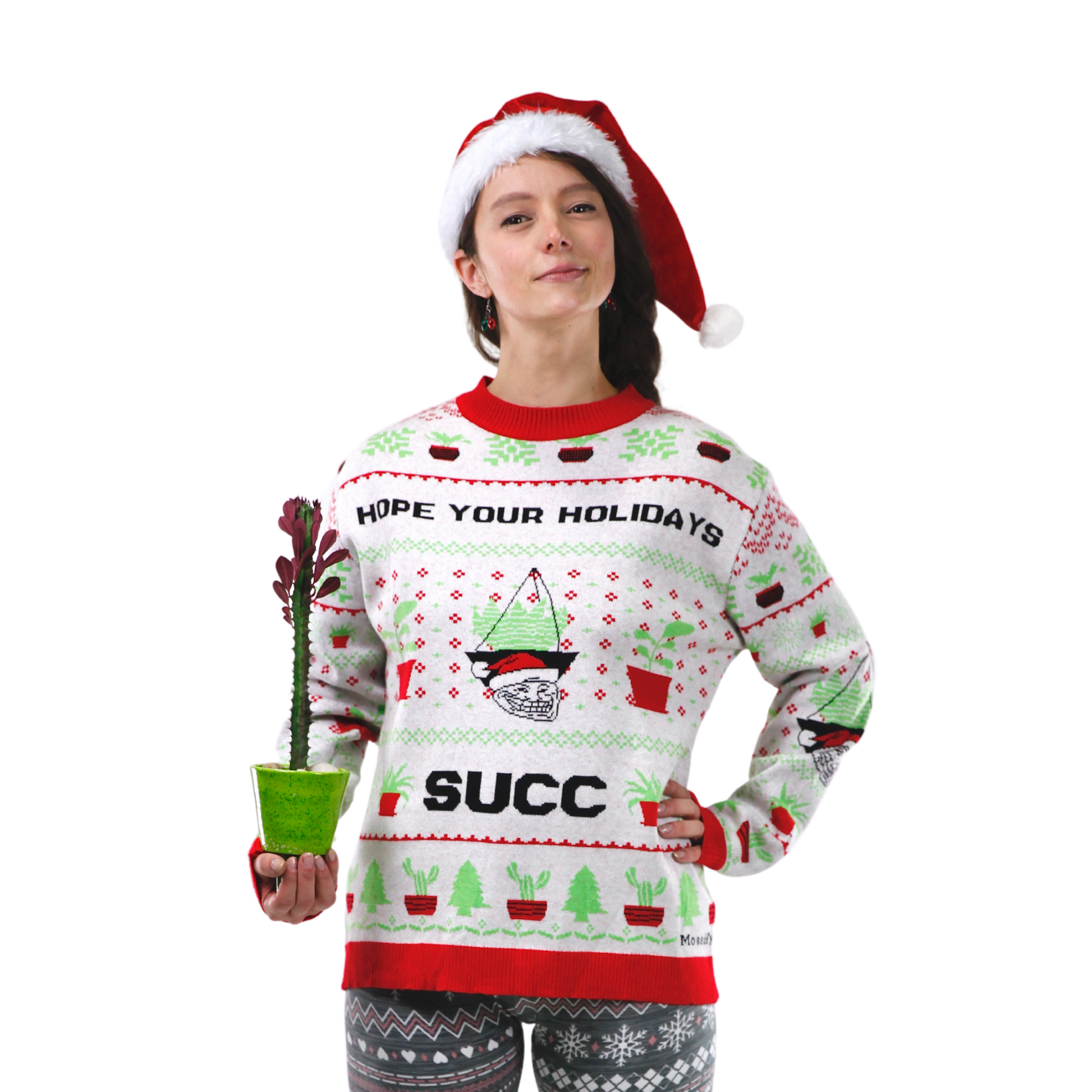 HOPE YOUR HOLIDAYS SUCC - Ugly Plantmas Sweater Mossify