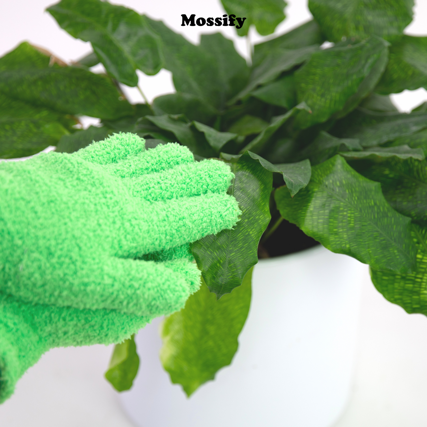 1 Pair Leaf Shining Microfiber Gloves Mossify