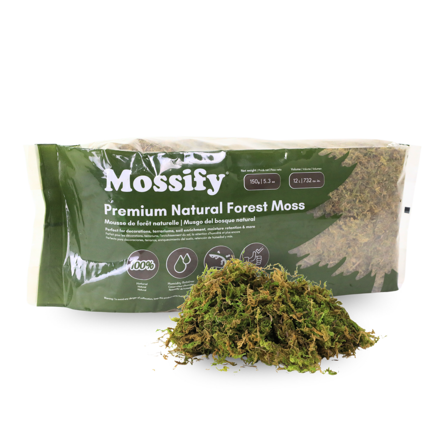 Premium Natural Forest Moss Mossify
