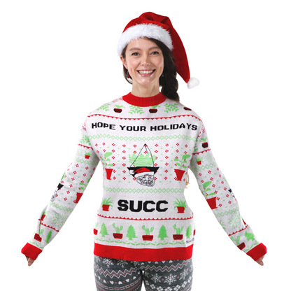 HOPE YOUR HOLIDAYS SUCC - Ugly Plantmas Sweater Mossify