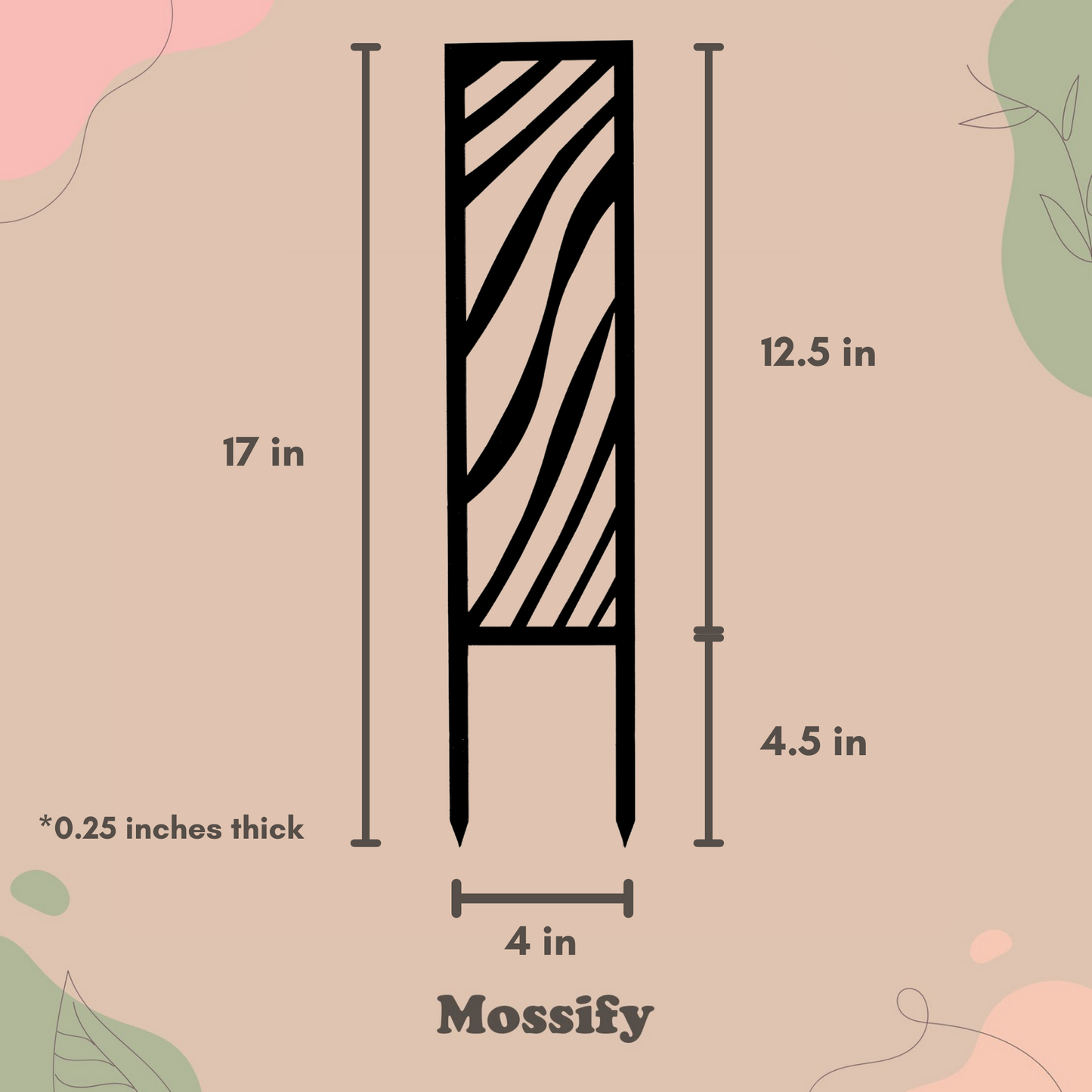 Zebra Wooden Trellis Mossify