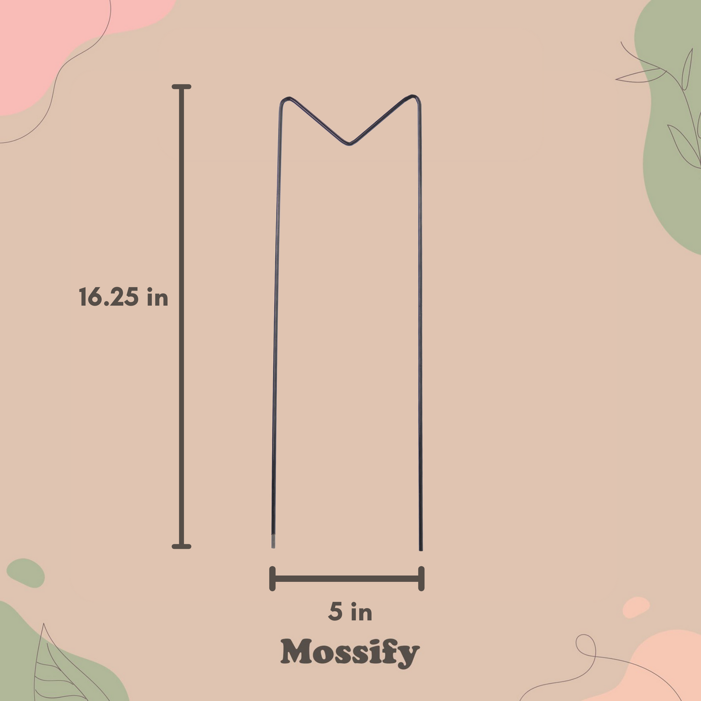 "M" Metal Trellis Mossify