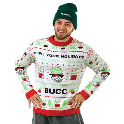 HOPE YOUR HOLIDAYS SUCC - Ugly Plantmas Sweater Mossify