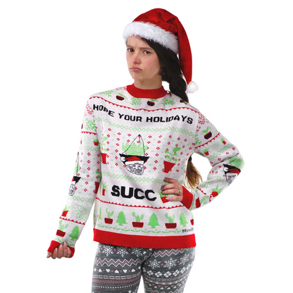 HOPE YOUR HOLIDAYS SUCC - Ugly Plantmas Sweater Mossify