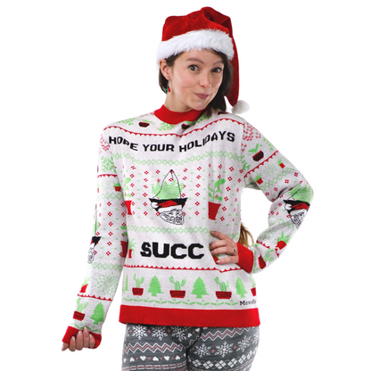 HOPE YOUR HOLIDAYS SUCC - Ugly Plantmas Sweater Mossify