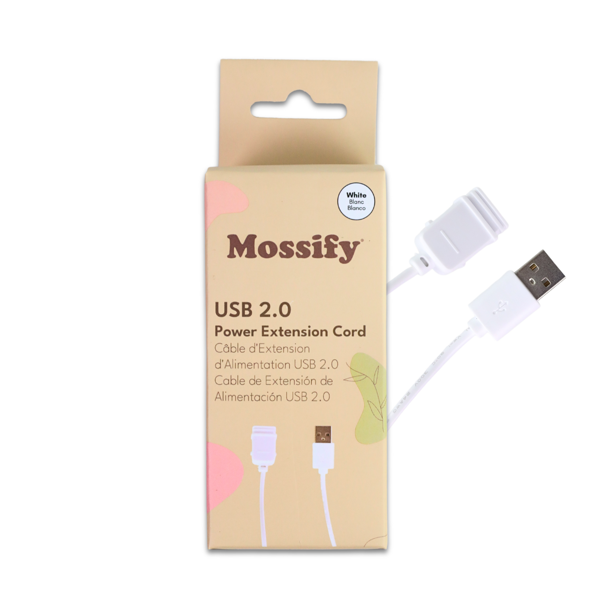 6' USB 2.0 Power Extension Cord Mossify