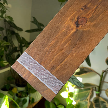 Renter-Friendly Window Shelf | Woodland Brown with Tempered Glass Daniel's Plants