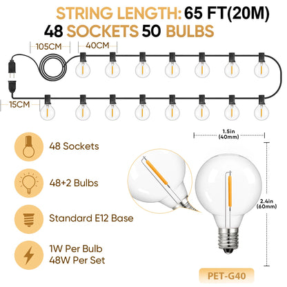 Guirlande lumineuse 65pi