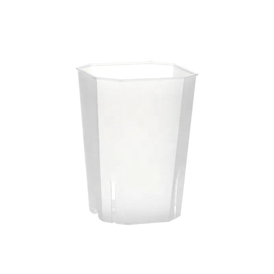 Tall transparent square pot Roehampton Orchids