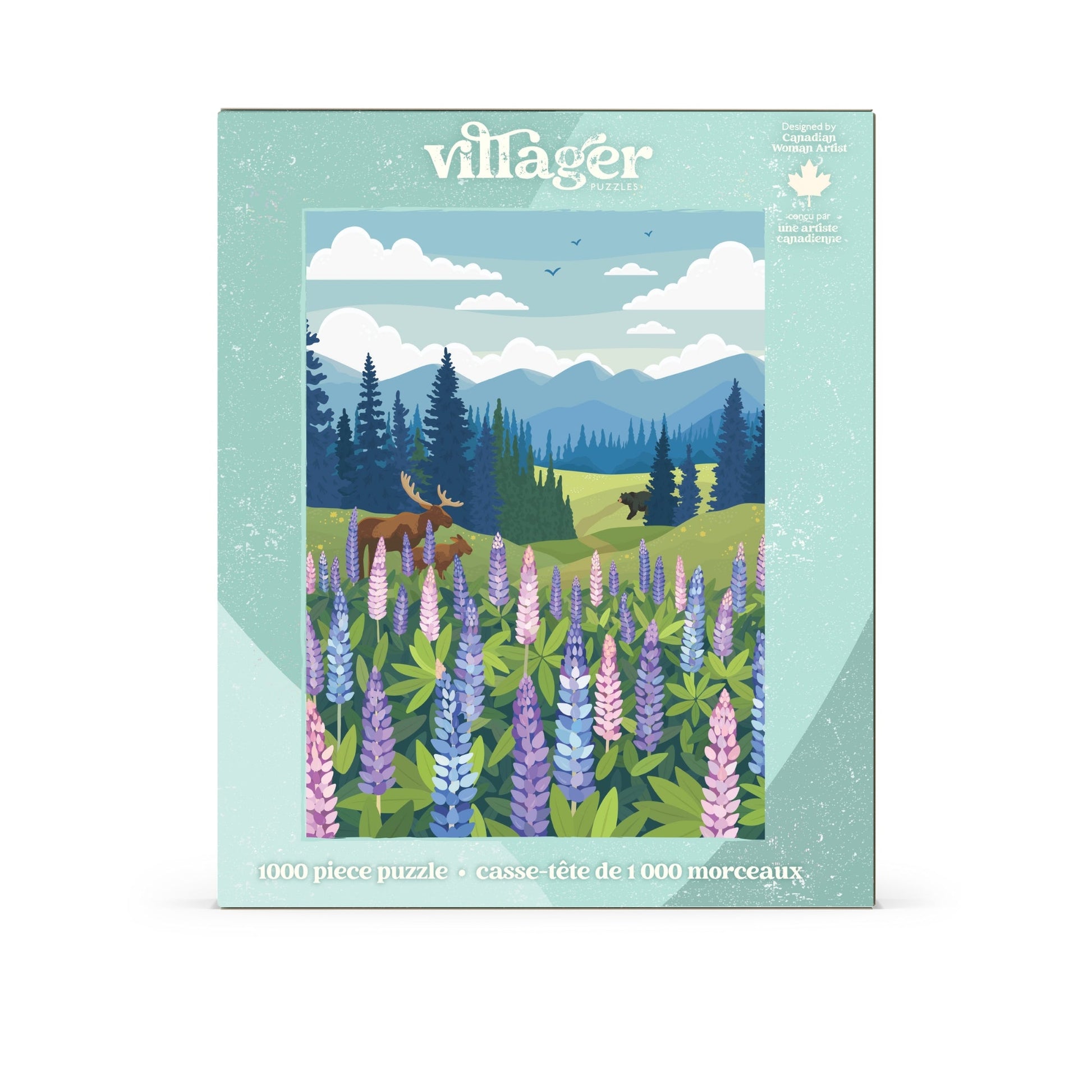 Lupines Meadow | 1000-Piece Puzzle for Adults | Designed in Canada by Diana Pinnell Villager Puzzles