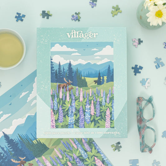 Lupines Meadow | 1000-Piece Puzzle for Adults | Designed in Canada by Diana Pinnell Villager Puzzles