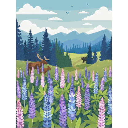 Lupines Meadow | 1000-Piece Puzzle for Adults | Designed in Canada by Diana Pinnell Villager Puzzles