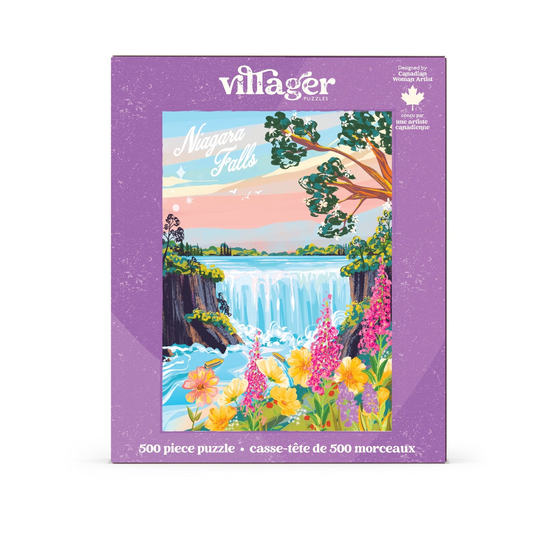 Niagara Falls | 500-Piece Puzzle for Adults | Designed in Canada by Capri Sadler Villager Puzzles