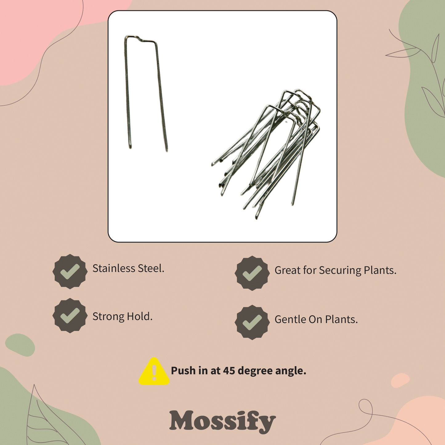 Floral Pins - Greening Pins - Moss Pole Pins Mossify