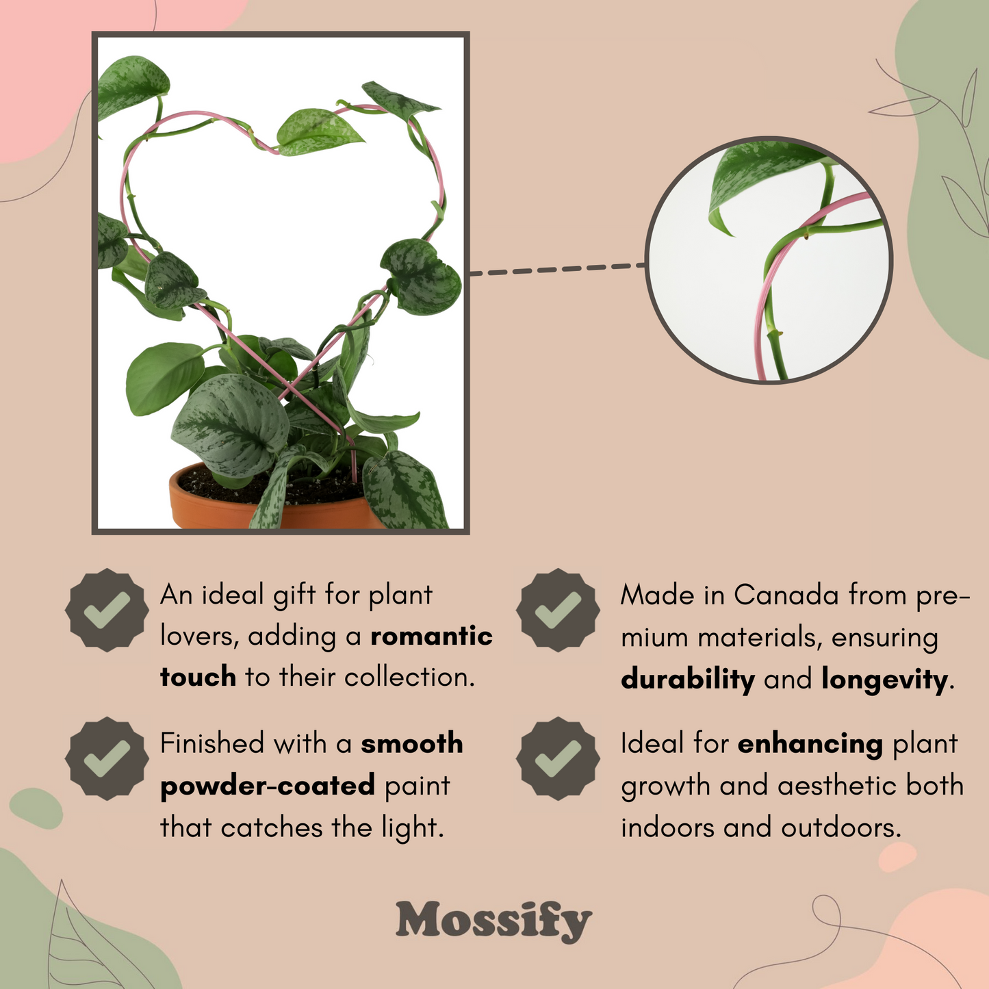 Heart "Give Love" Metal Trellis Mossify