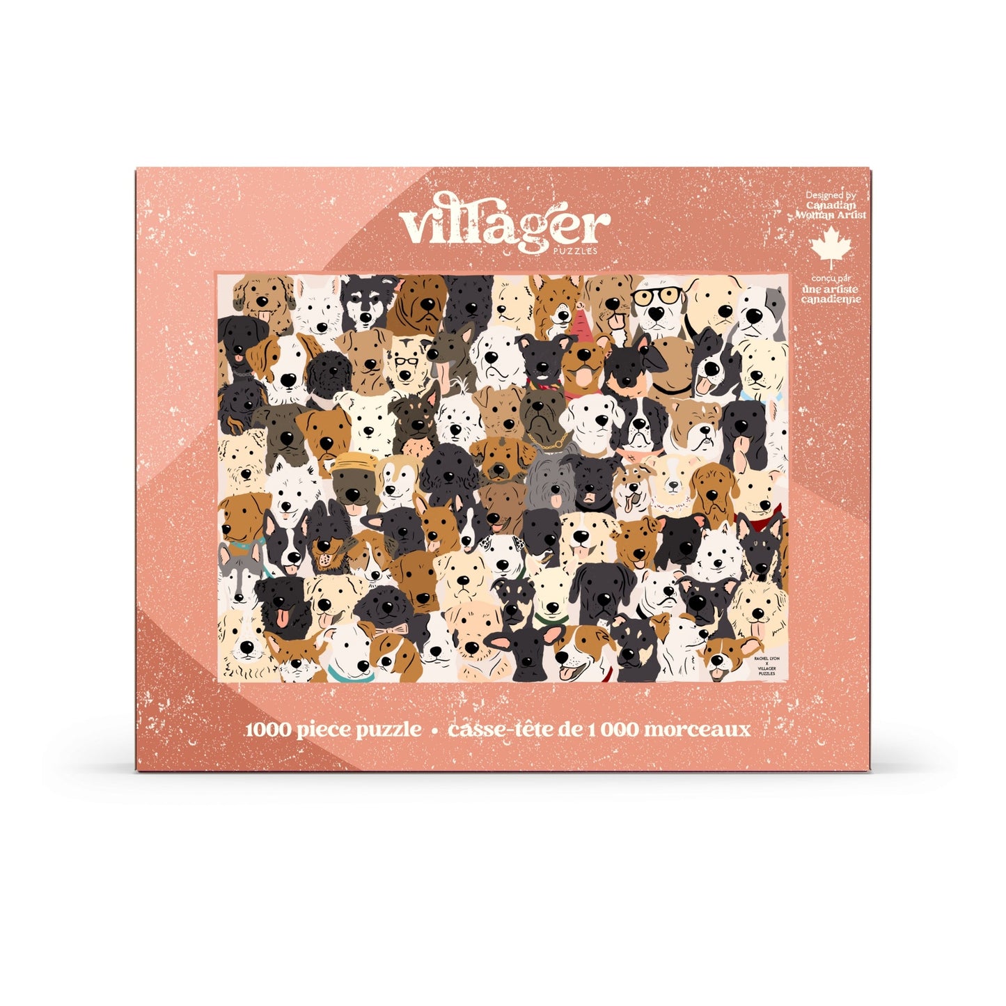 Rescue Dogs | 1000-Piece Puzzle for Adults | Designed in Canada by Rachel Lyon Villager Puzzles
