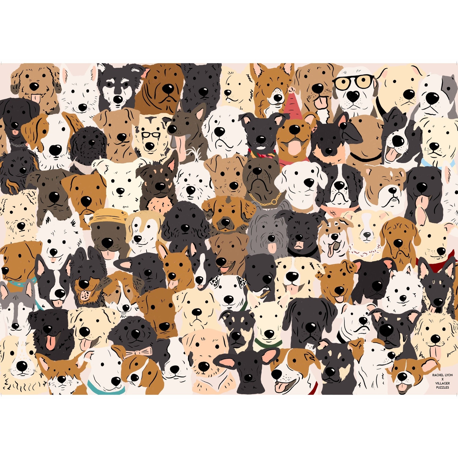 Rescue Dogs | 1000-Piece Puzzle for Adults | Designed in Canada by Rachel Lyon Villager Puzzles