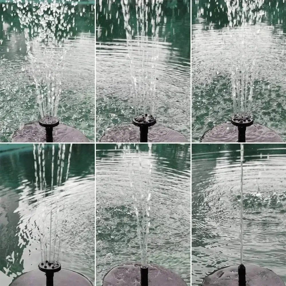 Pompe Fontaine Solaire Flottante – 4 Buses pour Bain d’Oiseaux, Bassin & Jardin