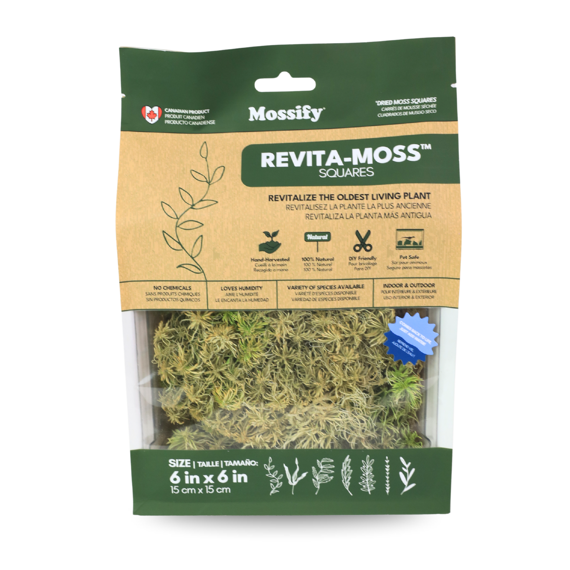 Natural Canadian Sphagnum Moss - Revita-Moss Mossify