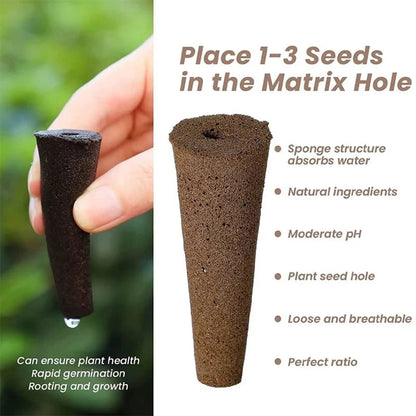 Éponges de Germination Hydroponique – Bouchons de Croissance Racinaire (50 pcs) Vert Un Jardin