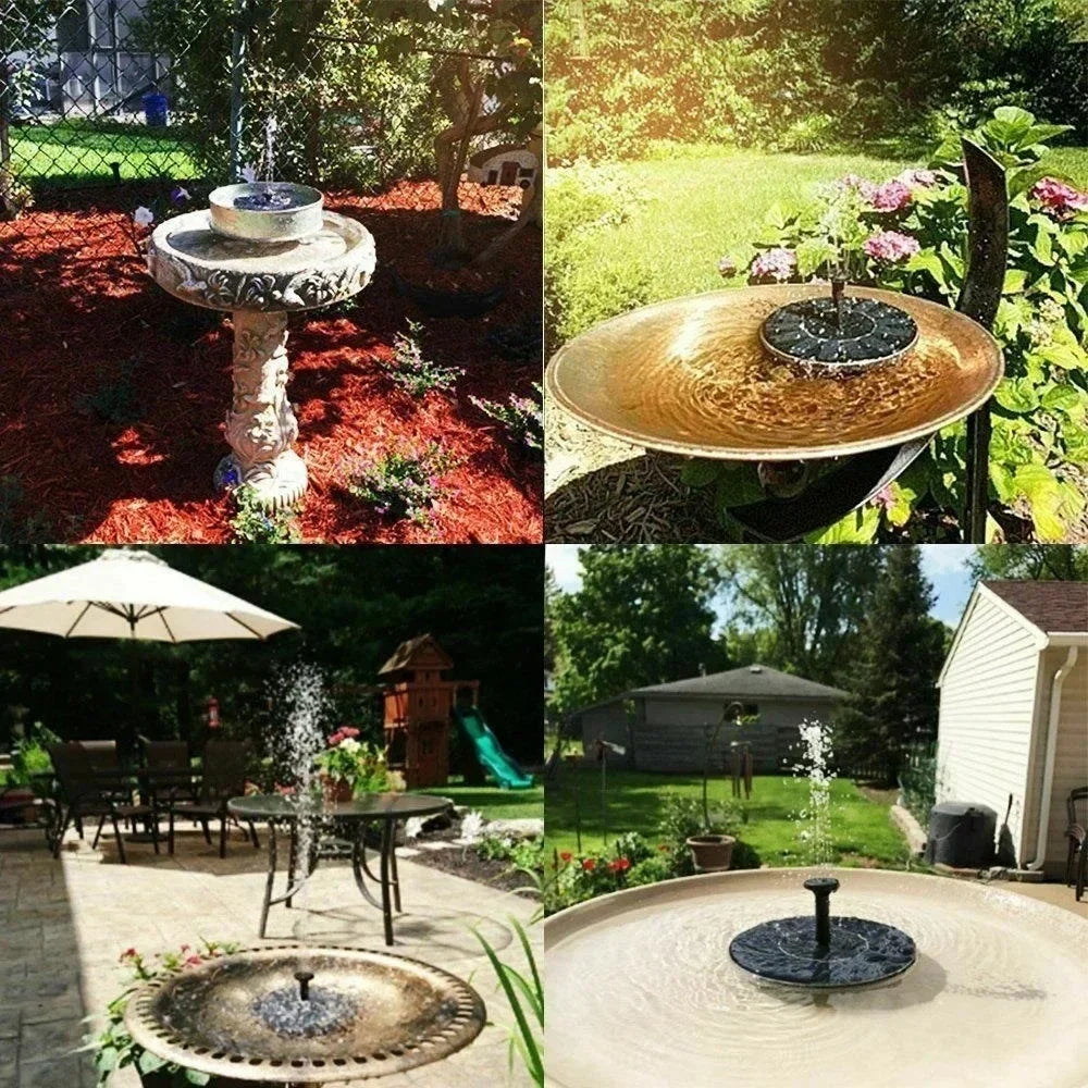 Pompe Fontaine Solaire Flottante – 4 Buses pour Bain d’Oiseaux, Bassin & Jardin