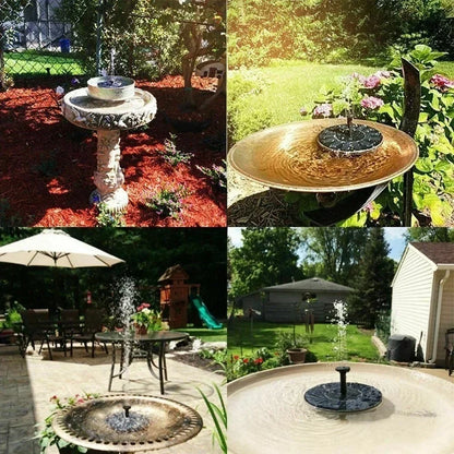 Pompe Fontaine Solaire Flottante – 4 Buses pour Bain d’Oiseaux, Bassin & Jardin