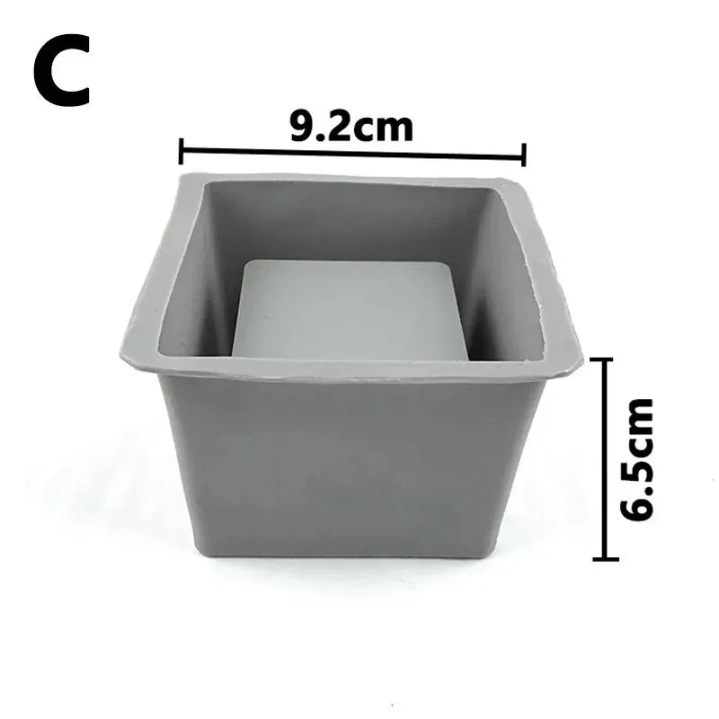 Moule en Silicone “Pot de Fleurs” DIY pour Rangement Bijoux, Béton et Époxy Vert Un Jardin