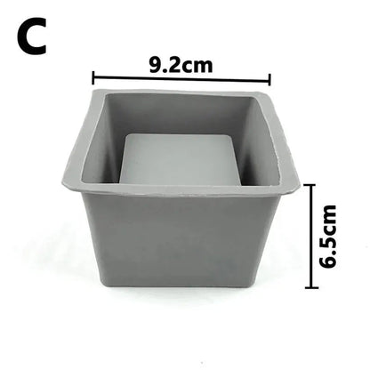 Moule en Silicone “Pot de Fleurs” DIY pour Rangement Bijoux, Béton et Époxy Vert Un Jardin