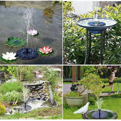 Pompe Fontaine Solaire Flottante – 4 Buses pour Bain d’Oiseaux, Bassin & Jardin