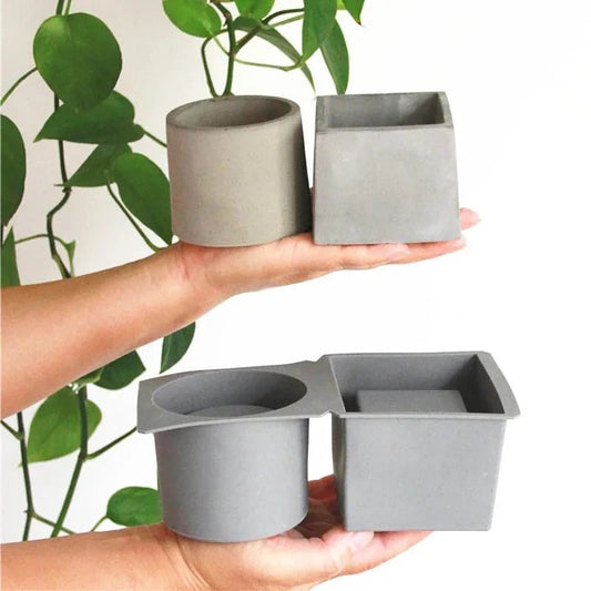 Moule en Silicone “Pot de Fleurs” DIY pour Rangement Bijoux, Béton et Époxy Vert Un Jardin