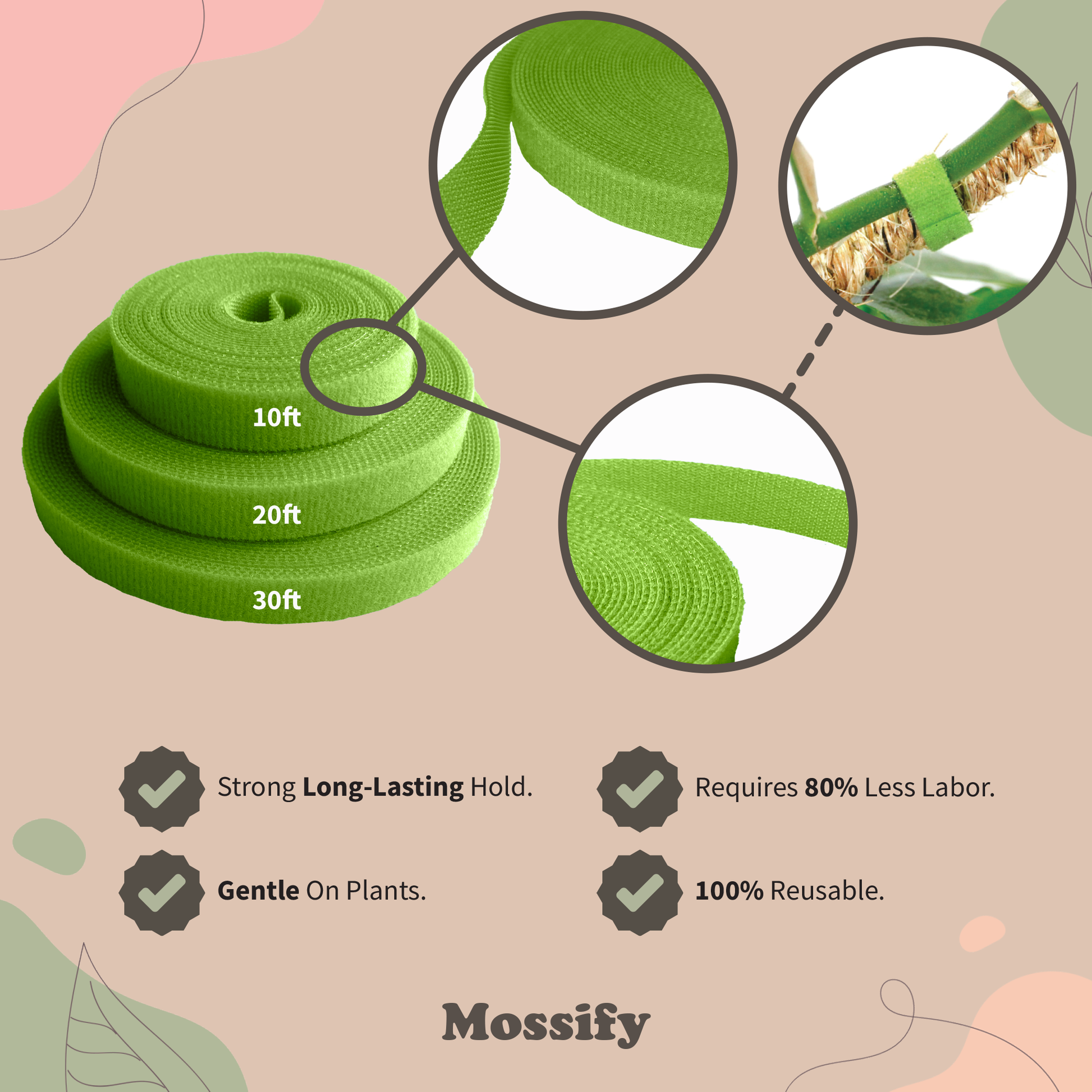 Reusable Plant Tape Mossify