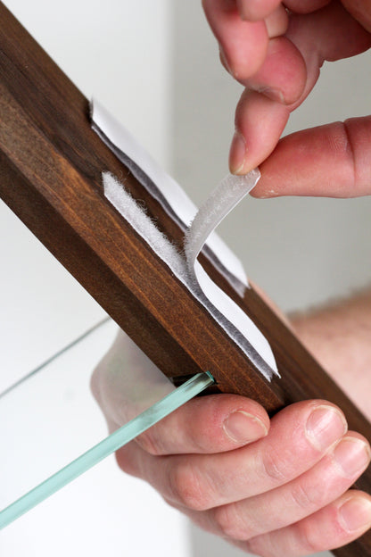 Renter-Friendly Window Shelf | Woodland Brown with Tempered Glass Daniel's Plants