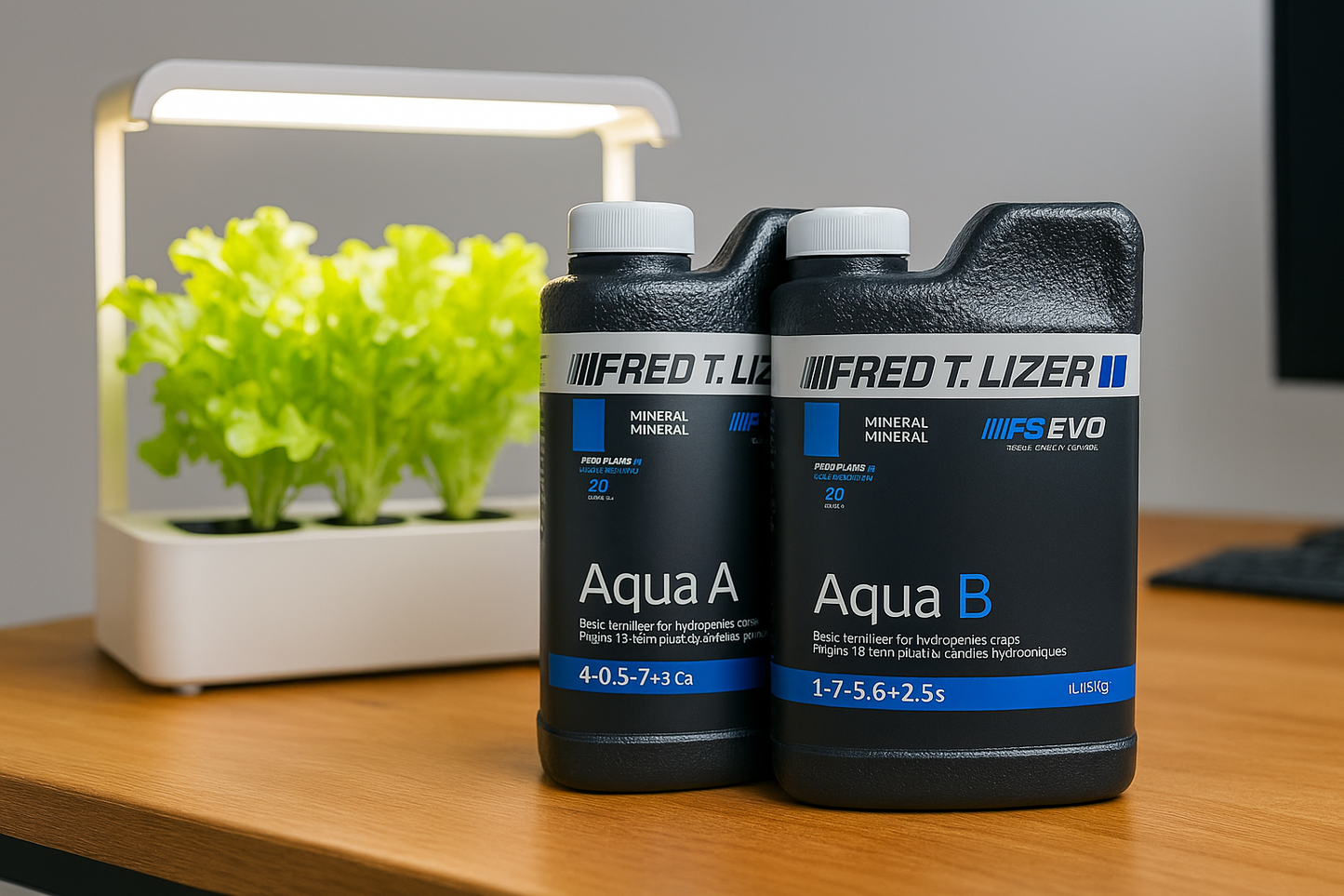 Fred T. Lizer™ - Kit d'engrais hydroponique, Aqua A et B Fred T Lizer