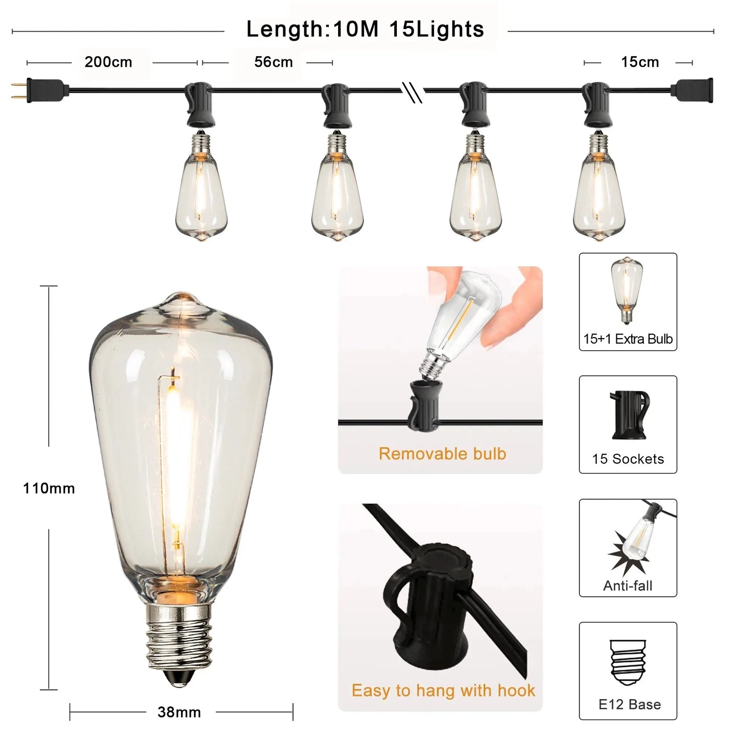 guirlande LED Genixgree 10 m