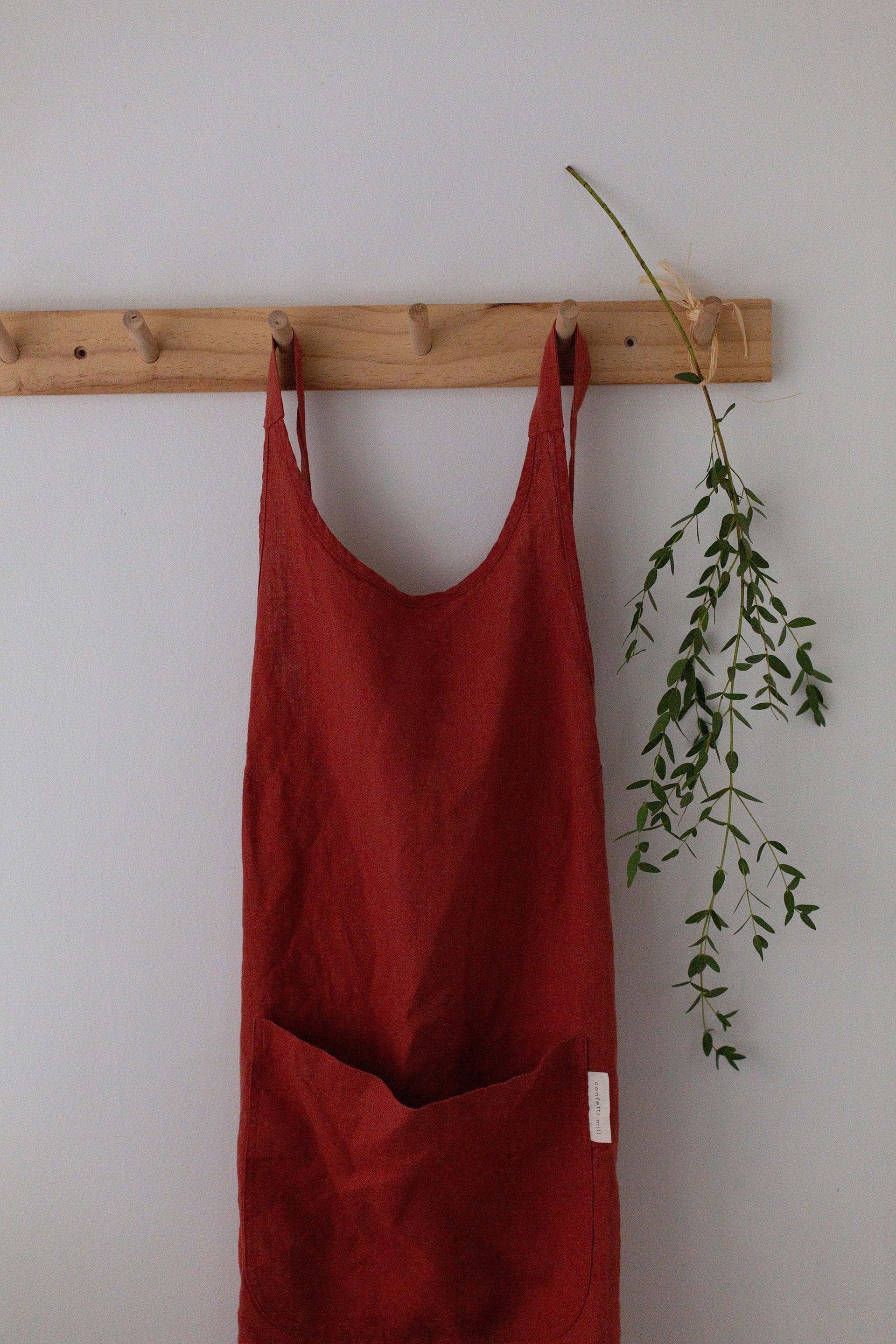 Linen Apron - Terracota Confetti Mill